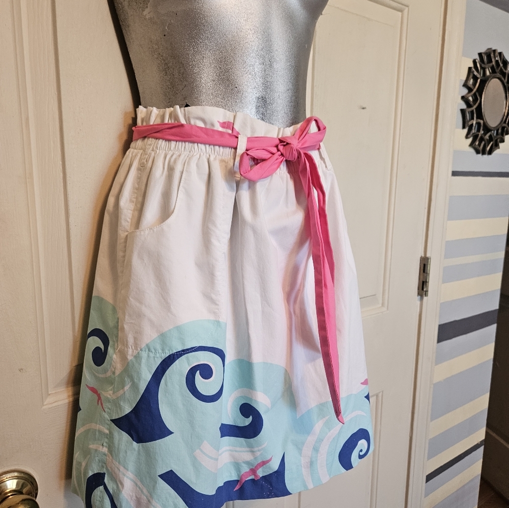Lilly Pulitzer  Avery Ride the Wave Seagulls skirt - Picture 6 of 8